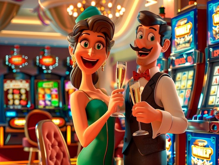 Tampilan studio permainan langsung Blueprint Gaming dengan dealer profesional
